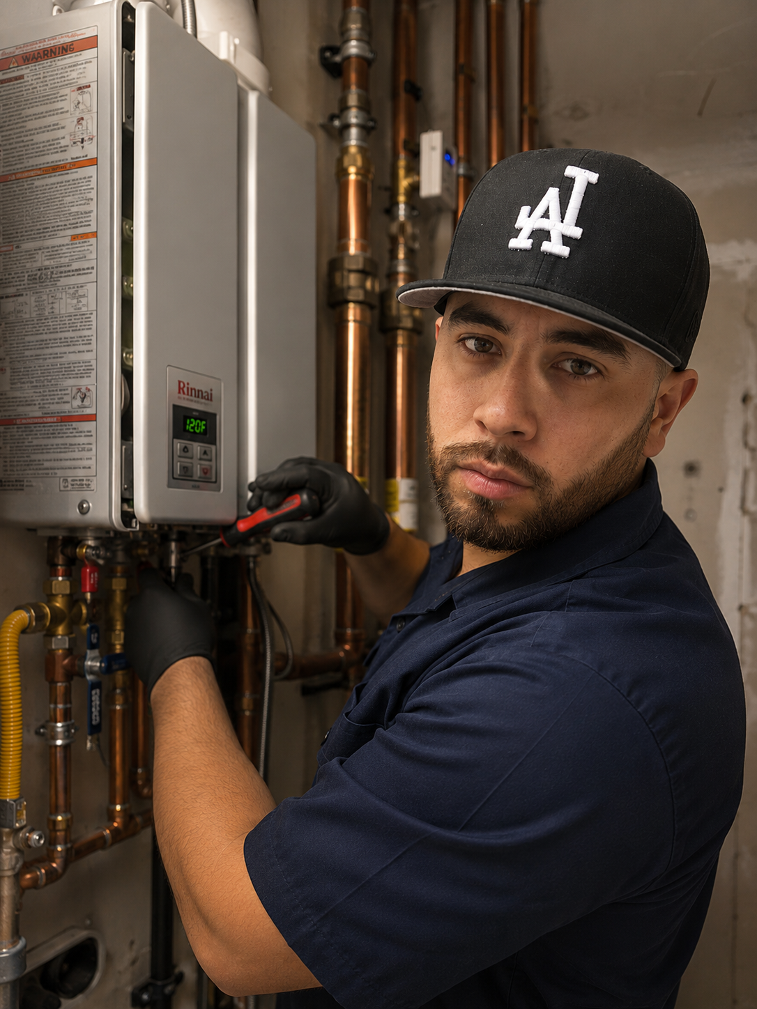 Professional plumber from Sneaky Leaks Plumbing